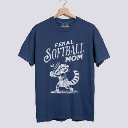 Feral Softball Mom Comfort Colors Tee