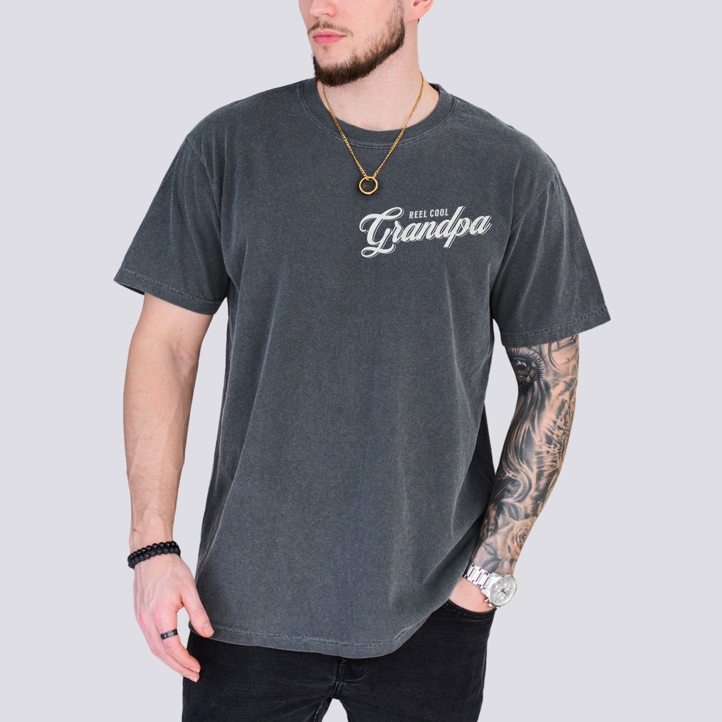 Reel Cool Grandpa Comfort Colors Tee