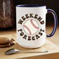 Weekend Forecast Baseball Mug