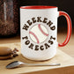 Weekend Forecast Baseball Mug