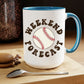 Weekend Forecast Baseball Mug