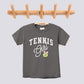 Retro Tennis Girl Pink Bow Comfort Colors Youth Tee