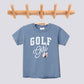 Retro Golf Girl Pink Bow Comfort Colors Youth Tee