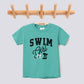 Retro Swim Girl Pink Bow Comfort Colors Youth Tee