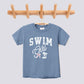 Retro Swim Girl Pink Bow Comfort Colors Youth Tee