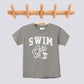 Retro Swim Girl Pink Bow Comfort Colors Youth Tee
