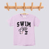 Retro Swim Girl Pink Bow Comfort Colors Youth Tee - Orchid