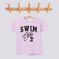 Retro Swim Girl Pink Bow Comfort Colors Youth Tee