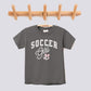 Retro Soccer Girl Pink Bow Comfort Colors Youth Tee