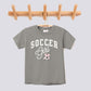 Retro Soccer Girl Pink Bow Comfort Colors Youth Tee