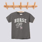 Retro Horse Girl Pink Bow Comfort Colors Youth Tee