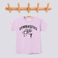 Retro Gymnastics Girl Pink Bow Comfort Colors Youth Tee