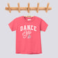 Retro Dance Girl Pink Bow Comfort Colors Youth Tee