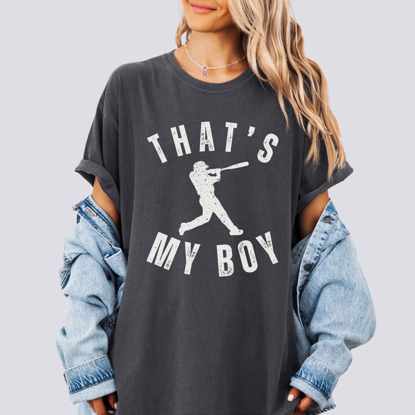 That’s My Boy Baseball Comfort Colors Shirt - Personalized Name on Back