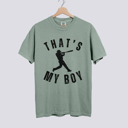 That’s My Boy Baseball Comfort Colors Shirt - Personalized Name on Back