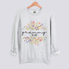 Personalized Floral Sweatshirt - Custom Name & Est. Date - Ash