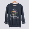 Personalized Floral Mama Sweatshirt - Add Kids Names - Dark Heather