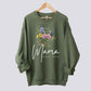 Personalized Floral Mama Sweatshirt - Add Kids Names