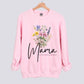 Personalized Floral Mama Sweatshirt - Add Kids Names