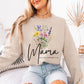 Personalized Floral Mama Sweatshirt - Add Kids Names