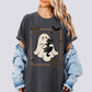Cute Ghost and Black Cat Comfort Colors Tee