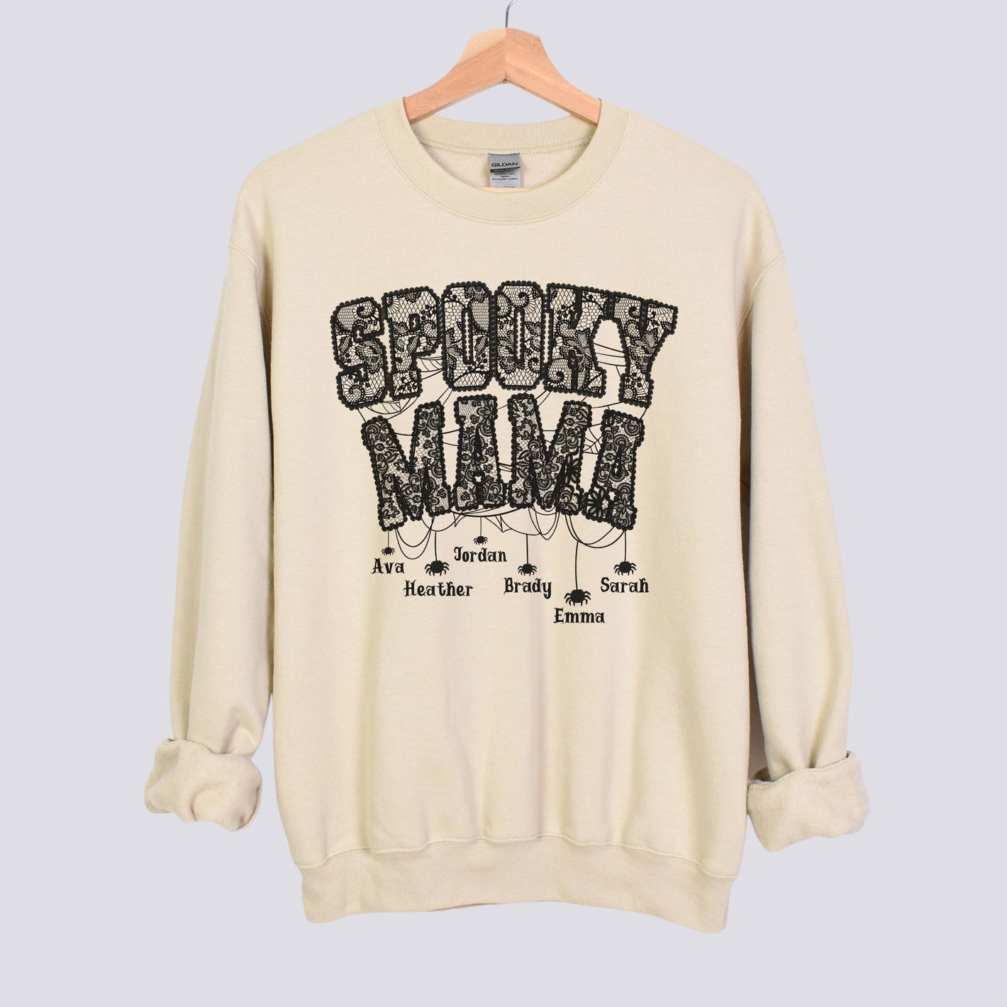 Personalized Spooky Mama Sweatshirt with Kid Names