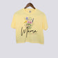 Personalized Floral Mama Comfort Colors Crop Top - Add Kids Names