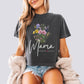 Personalized Floral Mama Comfort Colors Crop Top - Add Kids Names