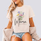 Personalized Floral Mama Comfort Colors Crop Top - Add Kids Names