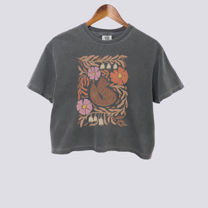 Celestial Fox Goblincore Comfort Colors Crop Top