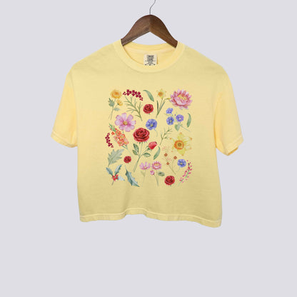 Boho Wildflowers Comfort Colors Crop Top