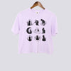 Mystical Celestial Cat Comfort Colors Crop Top - Orchid
