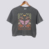 Luna Moth Comfort Colors Crop Top - Pepper