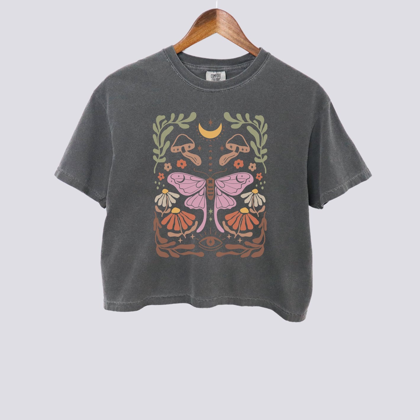 Luna Moth Comfort Colors Crop Top