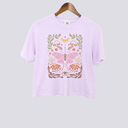 Luna Moth Comfort Colors Crop Top