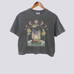 Mystical Fairy Frog Comfort Colors Crop Top