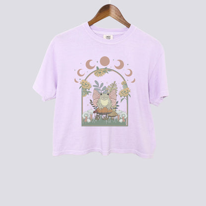 Mystical Fairy Frog Comfort Colors Crop Top