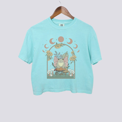 Mystical Fairy Frog Comfort Colors Crop Top