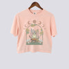Mystical Fairy Frog Comfort Colors Crop Top - Peachy