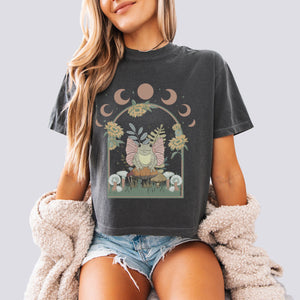 Mystical Fairy Frog Comfort Colors Crop Top