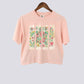Floral Sea Turtle Brushstroke Comfort Colors Crop Top