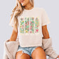 Floral Sea Turtle Brushstroke Comfort Colors Crop Top