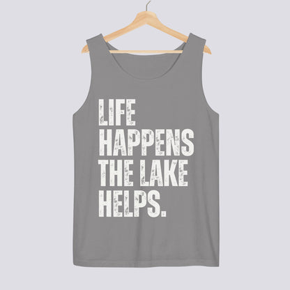 Life Happens The Lake Helps Comfort Colors Tank Top