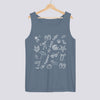 Doodle Life Happens The Beach Helps Comfort Colors Tank Top - Blue Jean