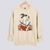 Retro Ghost Football Witch Sweatshirt - Sand