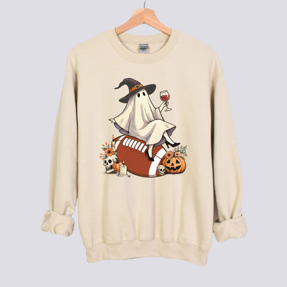 Retro Ghost Football Witch Sweatshirt