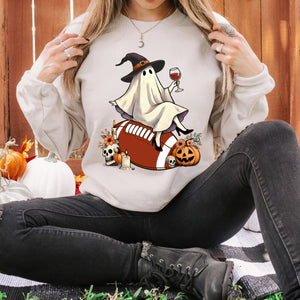 Retro Ghost Football Witch Sweatshirt