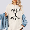 That’s My Girl Cheer Comfort Colors Shirt - Personalized Name on Back - Ivory