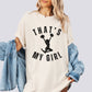 That’s My Girl Cheer Comfort Colors Shirt - Personalized Name on Back