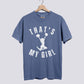 That’s My Girl Cheer Comfort Colors Shirt - Personalized Name on Back